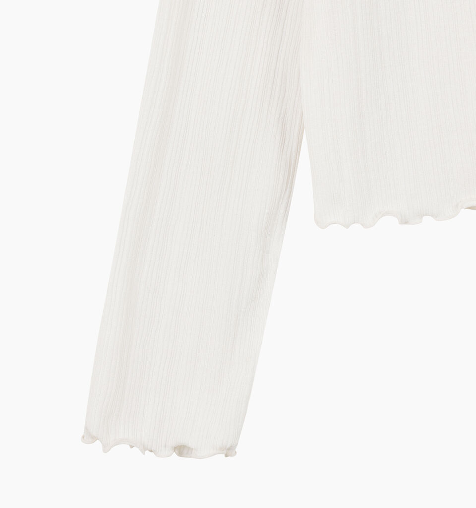 Cardigan bianco panna con laccetti - null - Bianco Panna | Sisley K image number 4